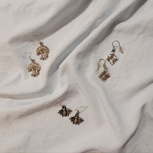 Set Of Silver Earrings